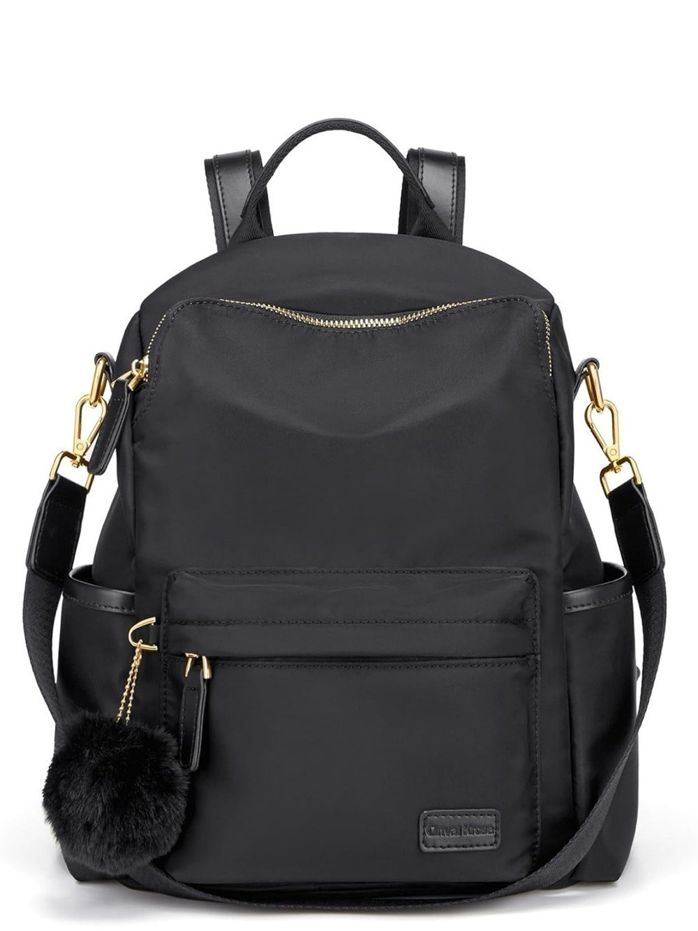 Cinvai Krose Black Convertible Backpack Travel School Tote Bag - Picture 2 of 5